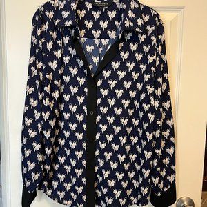 Rachel Roy Collection Bird Print Blouse - Plus